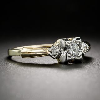 Two-Tone Retro 1940's Diamond Ring