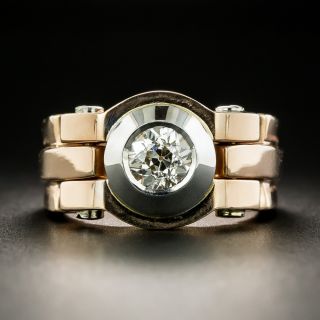 Two-Tone Retro .78 Carat Diamond Ring - 2