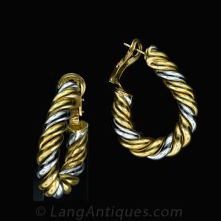 Two-Tone Twist Earrings