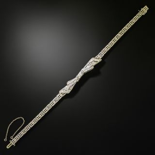 Art Deco Diamond Bow Bracelet - 2