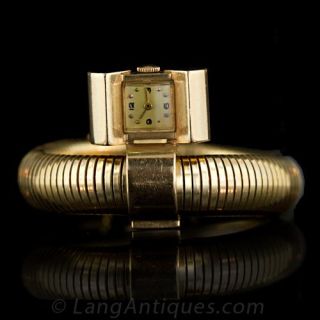 Unique Retro Watch and Lapel Pin Main View