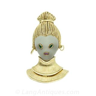 VCA Exotic Woman Brooch Main View