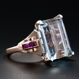 Van Cleef & Arpels Retro Aquamarine Ring