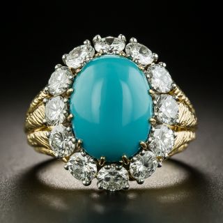Van Cleef & Arpels Turquoise and Diamond Ring - 2