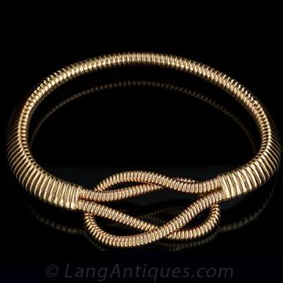 Very Rose Gold Retro Necklace and Bracelet Suite