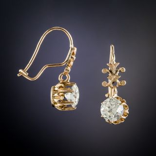 Victorian 1.10 Carat Diamond Dangle Earrings