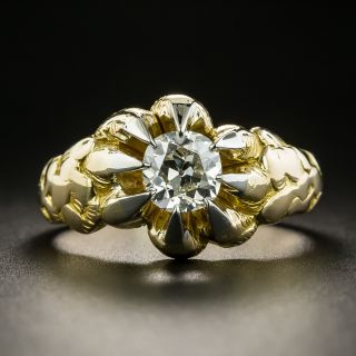 Victorian 1.17 Carat Diamond Solitaire Engagement Ring- GIA I VS1 - 2