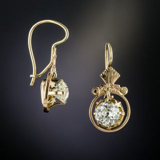 Victorian 1.68 Carat Diamond Earrings