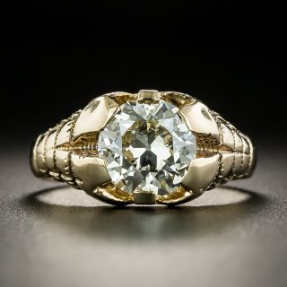 Victorian 1.90 Carat Diamond Solitaire Ring - GIA L VS1 - 2