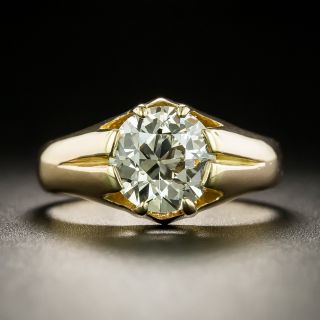 Vintage 1.91 Carat Diamond Solitaire Engagement Ring - GIA  - 2