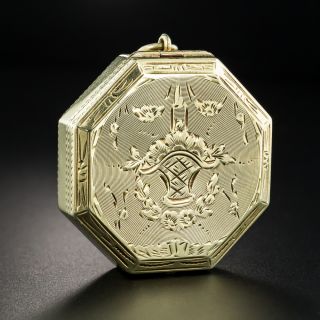 Victorian 14K Gold Compact/Pill Box