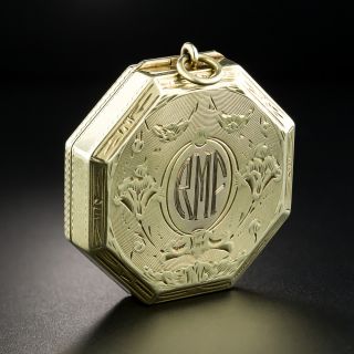 Victorian 14K Gold Compact/Pill Box
