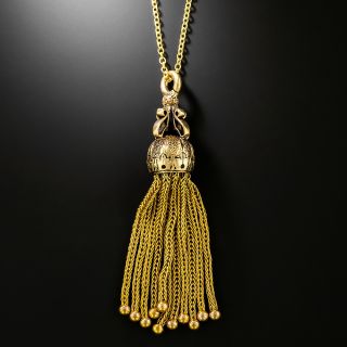 Victorian 14K Gold Tassel Pendant - 3