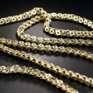 Victorian 15K Yellow Gold 56" Long Chain