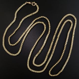 Victorian 15K Yellow Gold 56" Long Chain