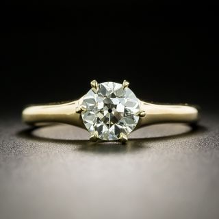Victorian 18K .99-Carat Diamond Solitaire Ring - GIA L VVS2 - 2