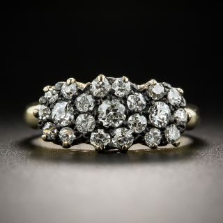 Yellow Gold Diamond Cluster Ring - 2