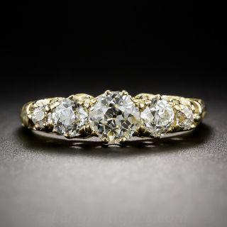 Victorian 18K English Five Stone Diamond Ring