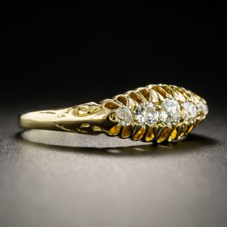 Victorian 18K Five-Stone Diamond Band Ring