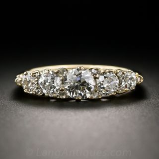 Victorian 18K Five-Stone Diamond Ring - 2