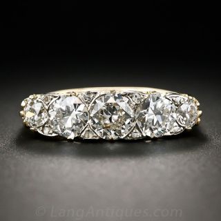 Victorian 18k Five-Stone Diamond Ring