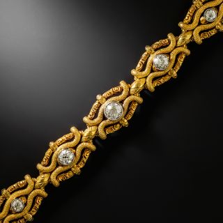 Victorian 18K Gold and Diamond Bracelet, English - 2