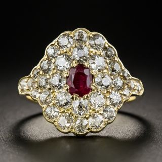 Antique Ruby and Diamond Ring - 1
