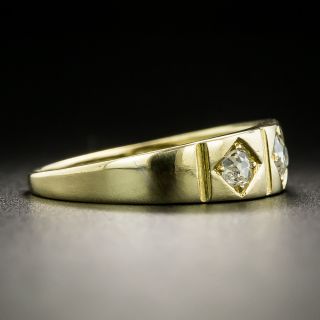 Victorian 18K Three-Stone Wedding Band