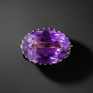 Victorian 19.00 Carat Amethyst Brooch - 1
