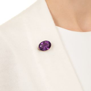 Victorian 19.00 Carat Amethyst Brooch