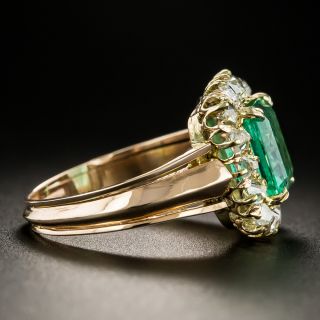 Victorian 2.35 Carat Emerald and Diamond Ring