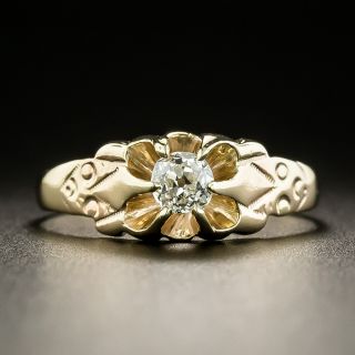 Victorian .25 Carat Diamond Solitaire Ring - 2