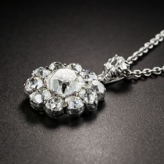Victorian 3.39 Carat Diamond Pendant 