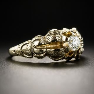 Victorian .33 Carat Diamond Solitaire Engagement Ring