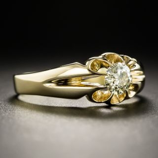 Victorian .38 Carat Diamond Solitaire Engagement Ring