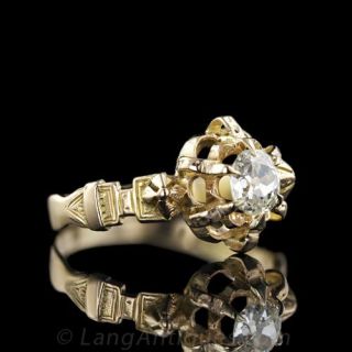 Victorian .40 carat Diamond Solitaire Ring "1869"