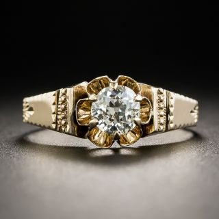 Victorian .45 Carat Diamond Solitaire Engagement Ring