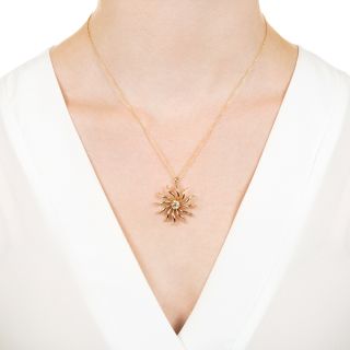 Victorian .60 Carat Diamond Pinwheel Pendant