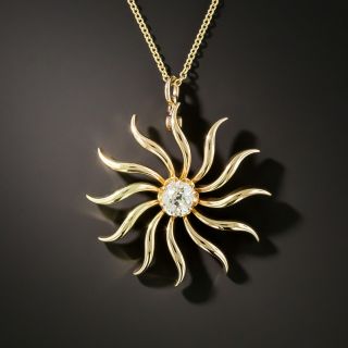Victorian .60 Carat Diamond Pinwheel Pendant - 5