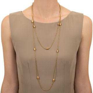 Victorian 62-Inch Gold Station Chain