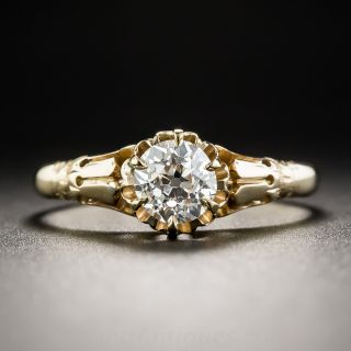 Victorian .67 Carat Diamond Ring - GIA F SI1