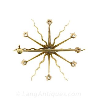 Victorian 7 Diamond Star Pin