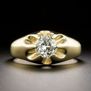 Victorian .70 Carat Diamond Belcher Ring - 2