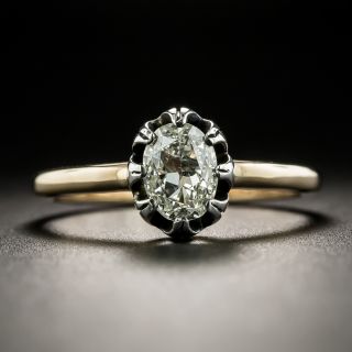 Victorian .70 Carat Diamond Solitaire Engagement Ring - 2