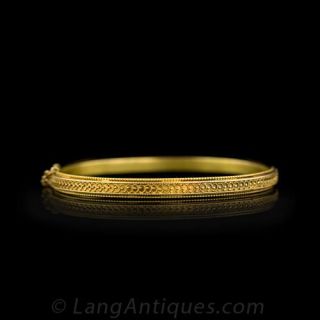 Victorian-9-Karat-Bangle-Bracelet-Main-View