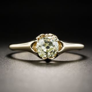 Victorian .92 Carat Diamond Solitaire Engagement Ring - 2