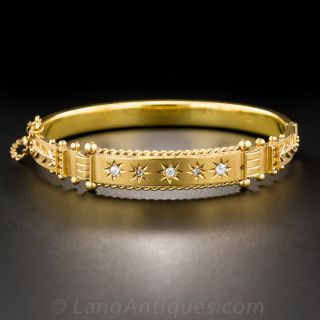 Victorian 9K Diamond Bangle