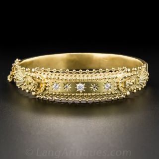 Victorian 9K Diamond Bangle