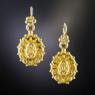 Victorian 9K Drop Earrings - 2
