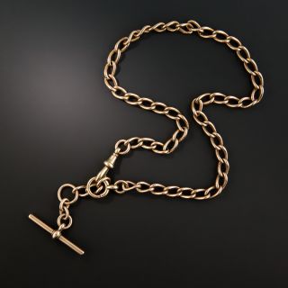 Victorian 9k Rose Gold Watch Chain/Necklace - 2
